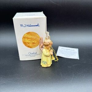 Goebel M.I. Hummel Echoes of Joy Angel Porcelain Ornament 1991 Hum 597 EUC